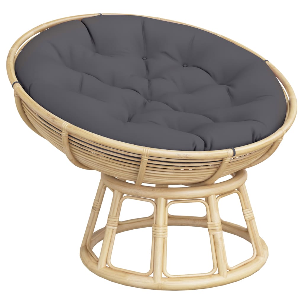 VidaXL Coussin de siège rond Ø 100x11 cm tissu oxford anthracite