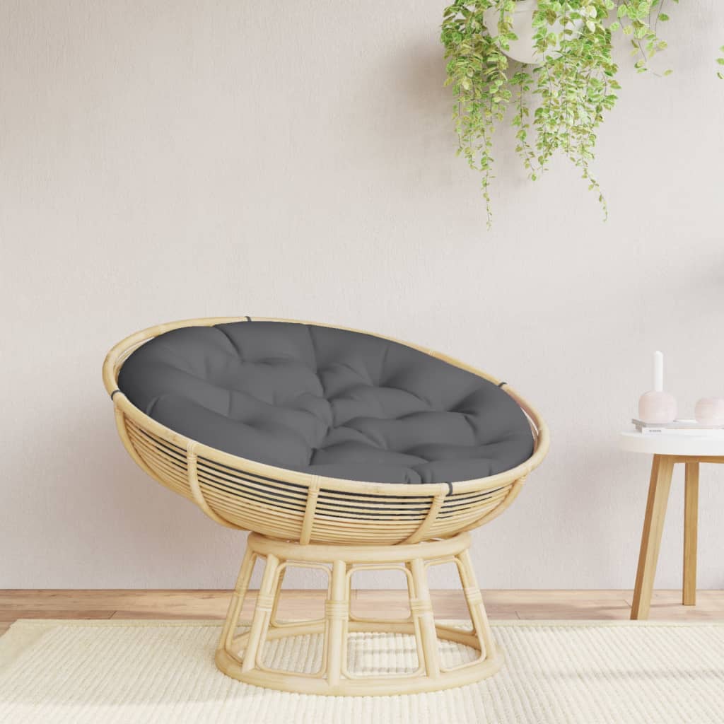 VidaXL Coussin de siège rond Ø 100x11 cm tissu oxford anthracite