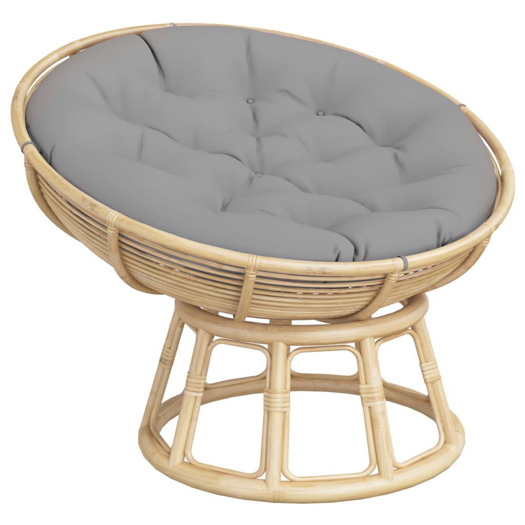 VidaXL Coussin de siège rond Ø 100x11 cm tissu oxford gris