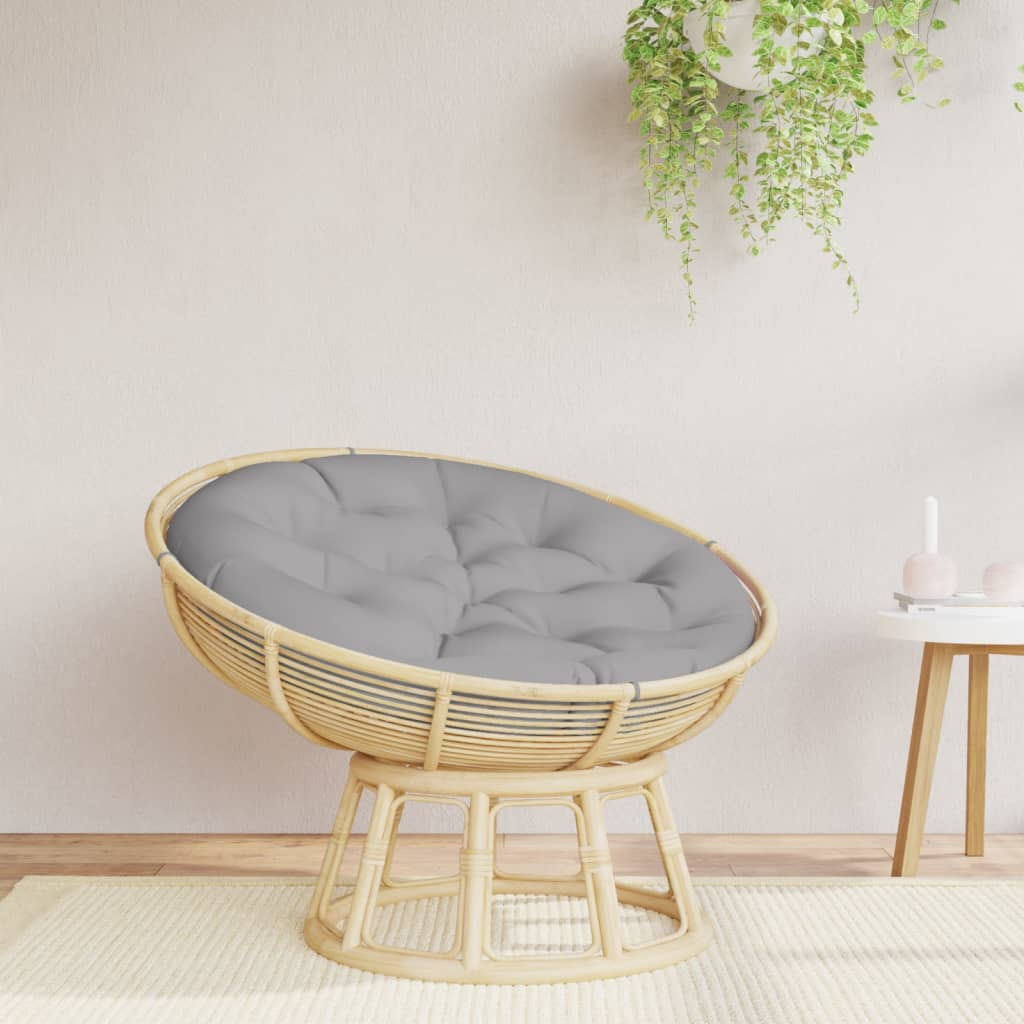 VidaXL Coussin de siège rond Ø 100x11 cm tissu oxford gris