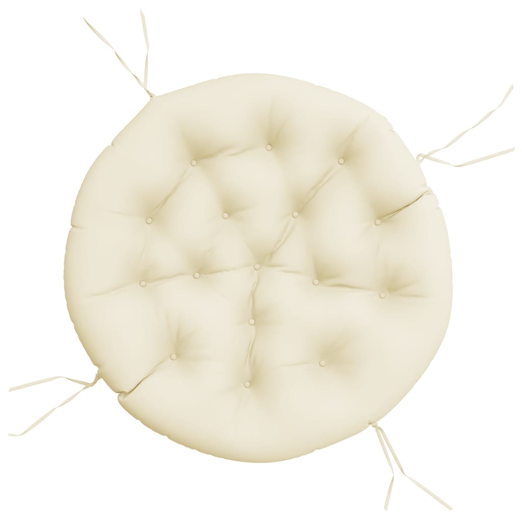 VidaXL Coussin de siège rond Ø 100x11 cm tissu oxford couleur crème