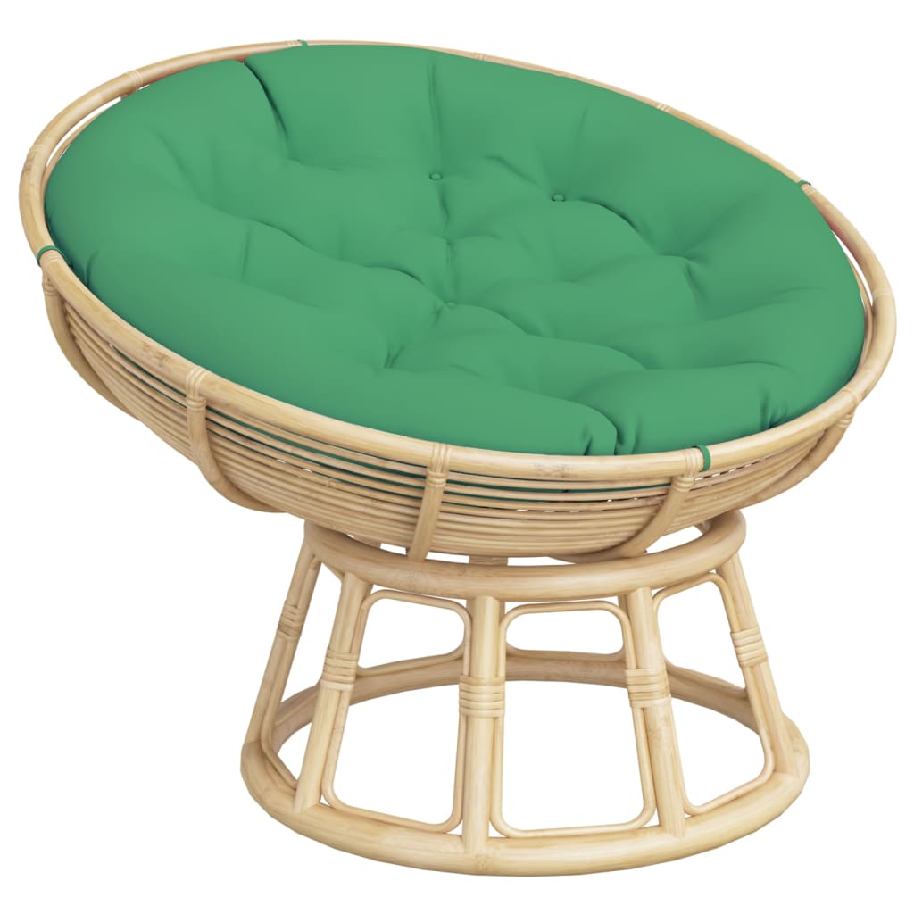 VidaXL Coussin de siège rond Ø 100x11 cm tissu oxford vert