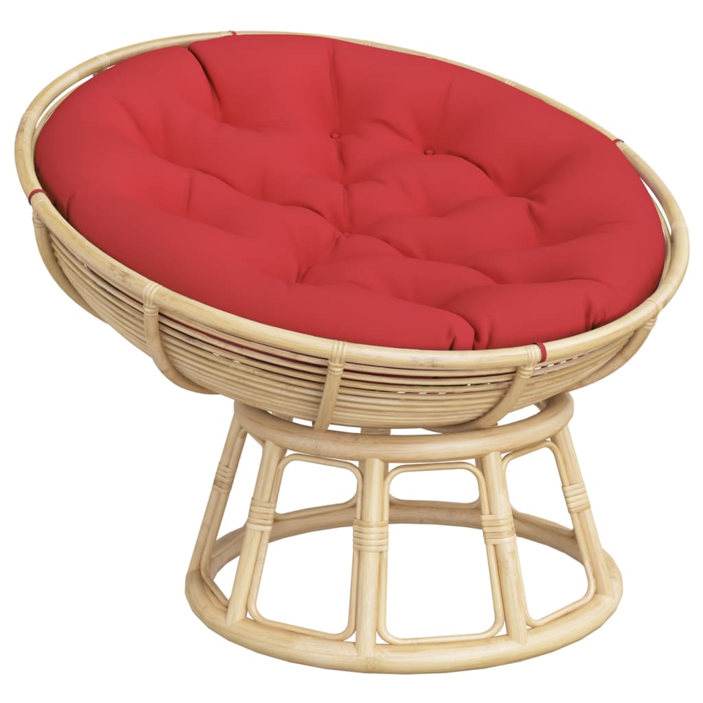 VidaXL Coussin de siège rond Ø 100x11 cm tissu oxford rouge