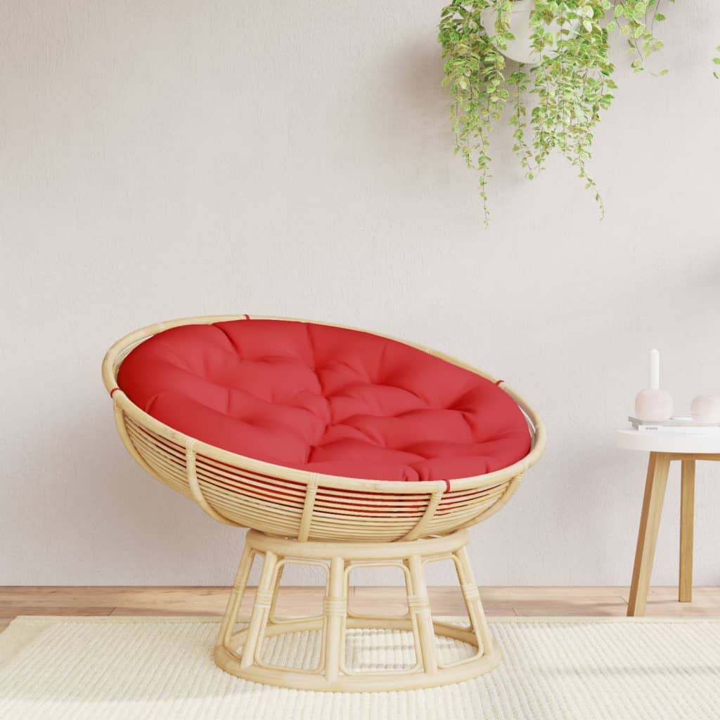 VidaXL Coussin de siège rond Ø 100x11 cm tissu oxford rouge