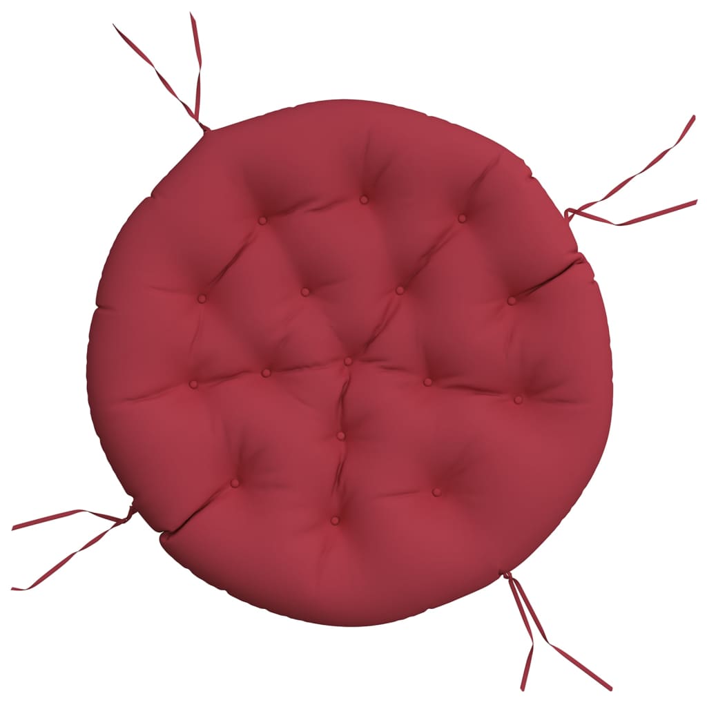 VidaXL Coussin de siège rond Ø 100x11 cm tissu oxford rouge vin