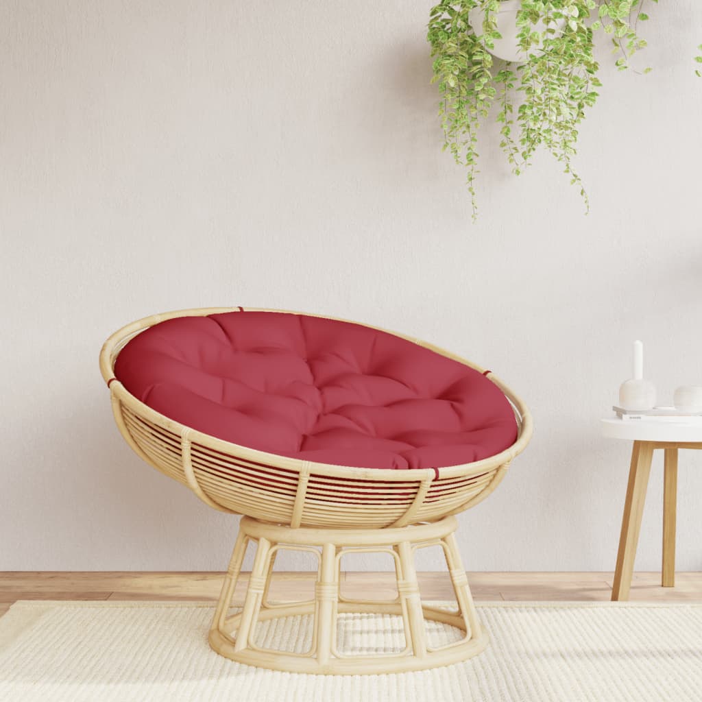 VidaXL Coussin de siège rond Ø 100x11 cm tissu oxford rouge vin