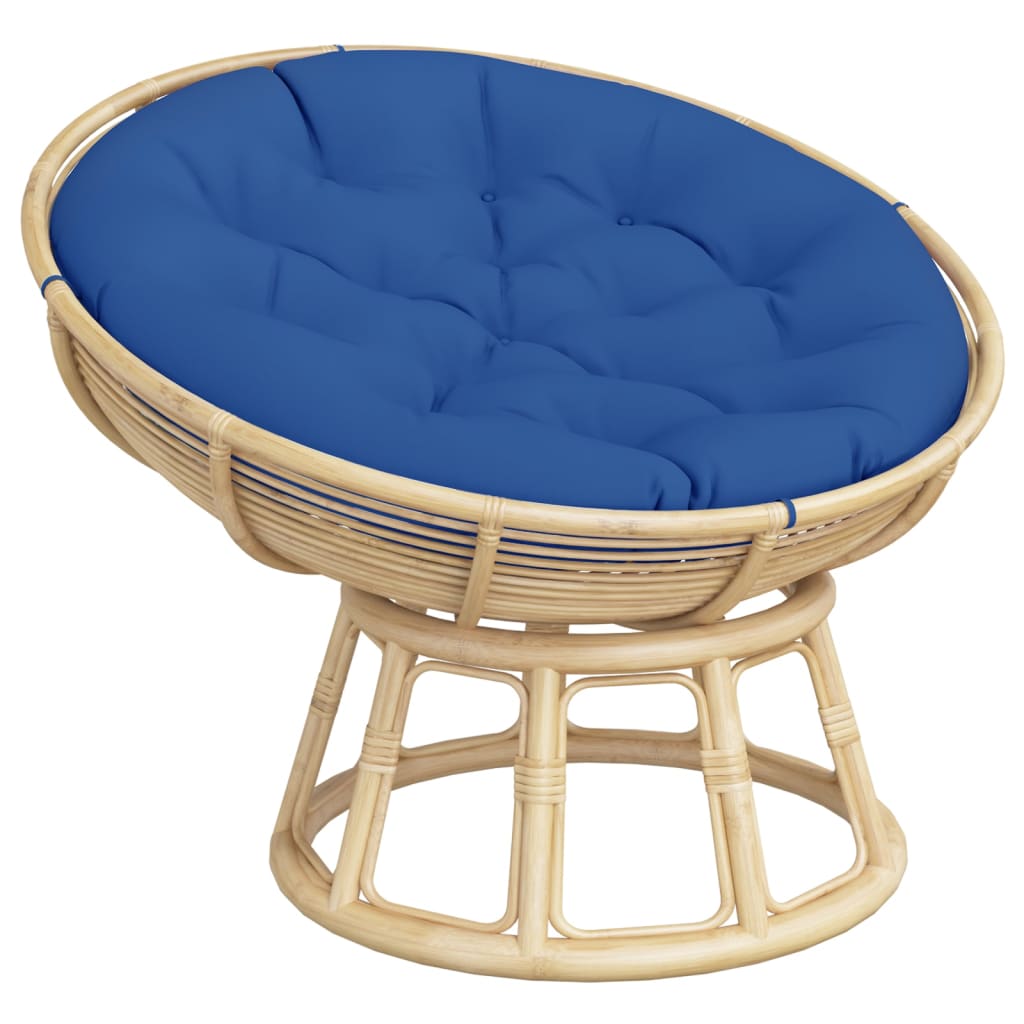 VidaXL Coussin de siège rond Ø 100x11 cm tissu oxford bleu royal