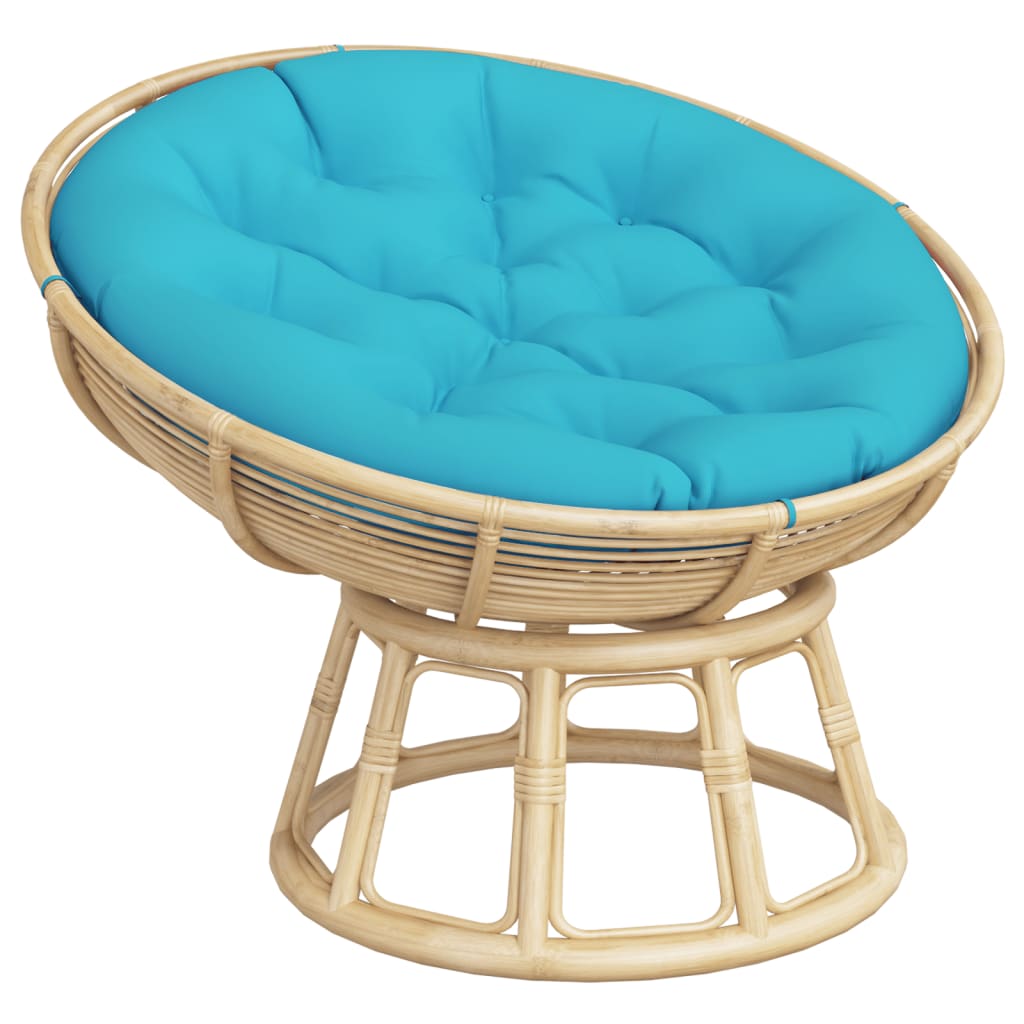 VidaXL Coussin de siège rond Ø 100x11 cm tissu oxford turquoise