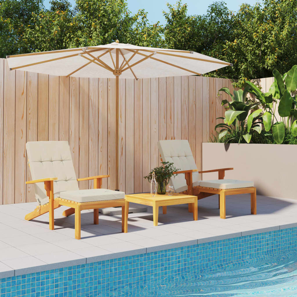 Vidaxl coussins de chaise de patio 2 pcs tissu oxford couleur crème