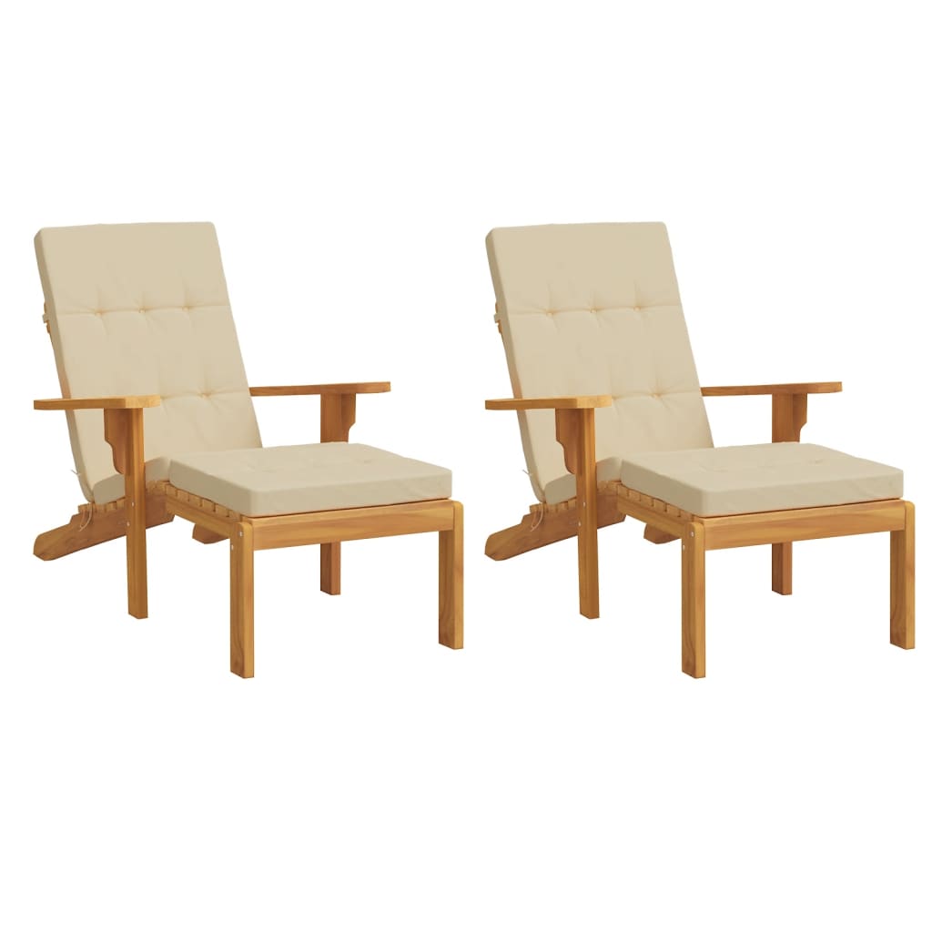 Vidaxx coussins de chaise de patio 2 pcs tissu oxford beige
