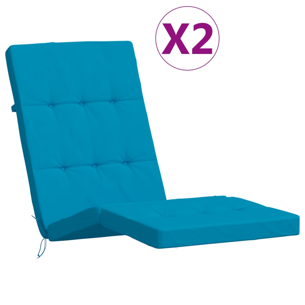 Vidaxx coussins de chaise de patio 2 pcs tissu oxford bleu clair