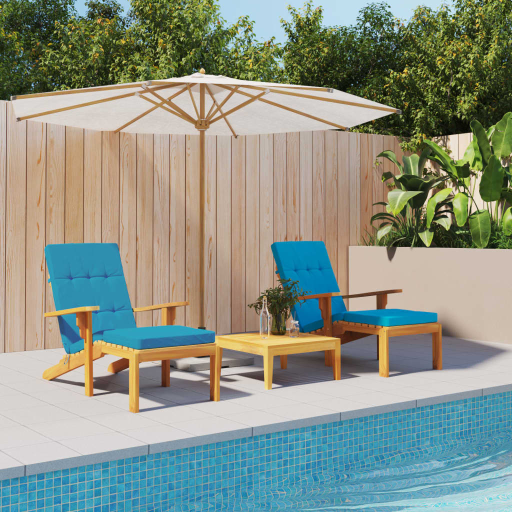 Vidaxx coussins de chaise de patio 2 pcs tissu oxford bleu clair