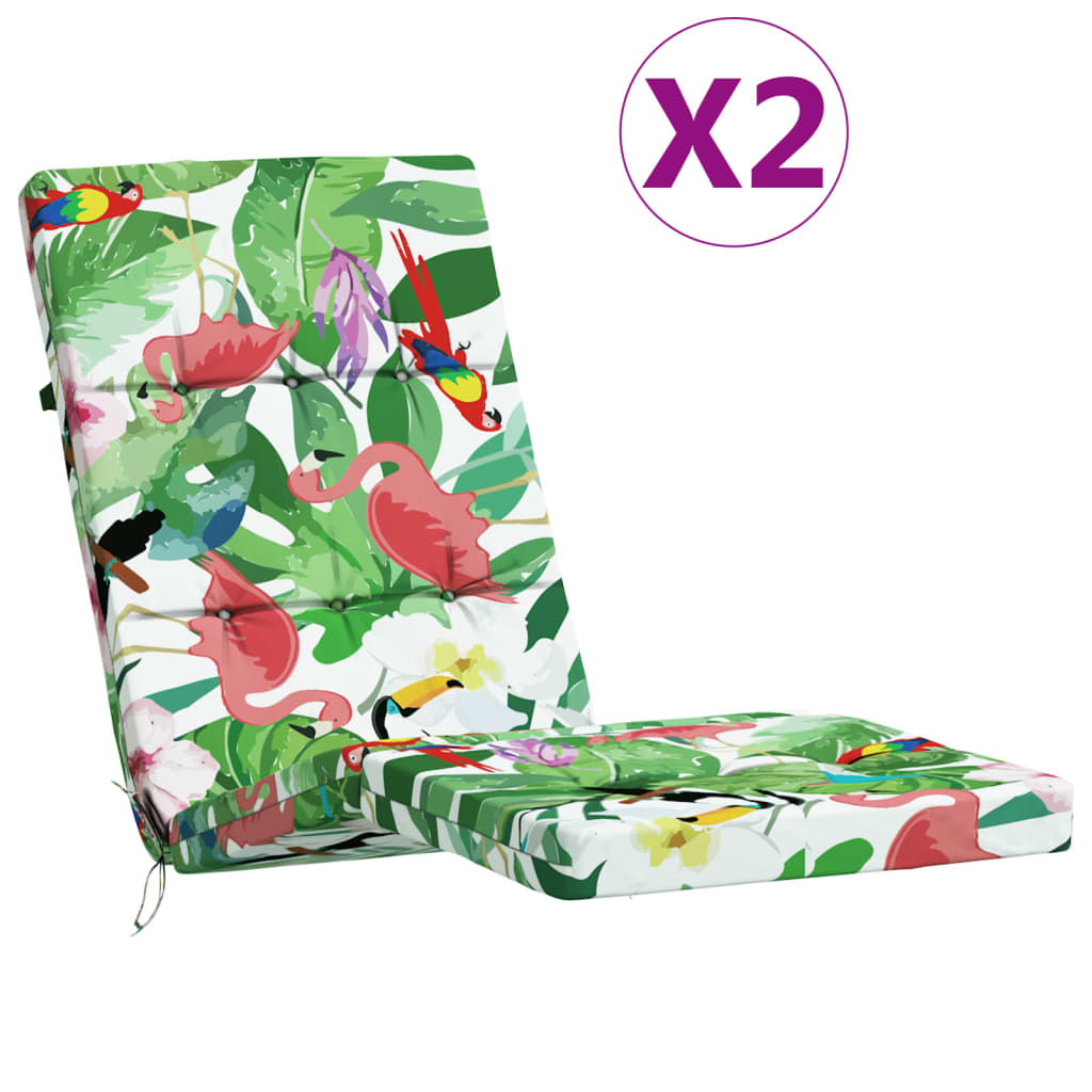 VidaXL coussins de chaise 2 pcs tissu oxford multicolore