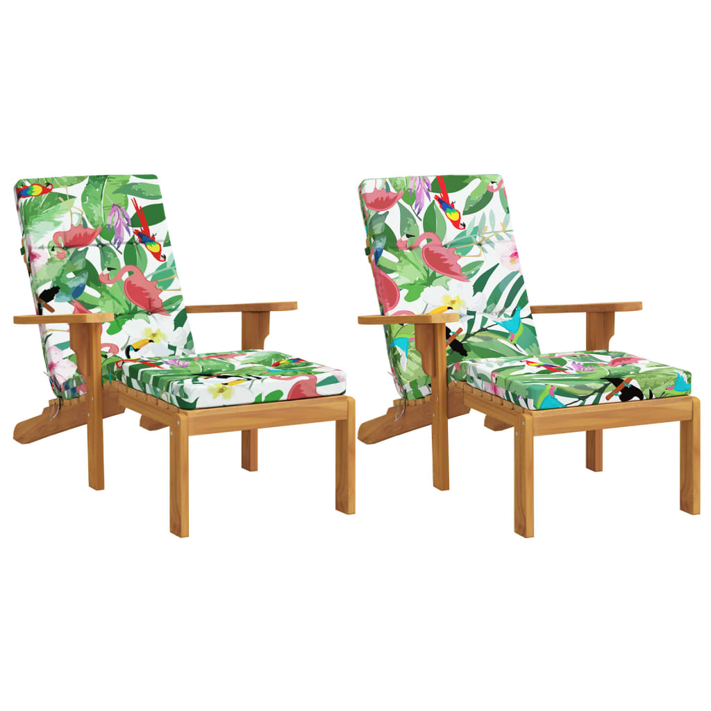 VidaXL coussins de chaise 2 pcs tissu oxford multicolore