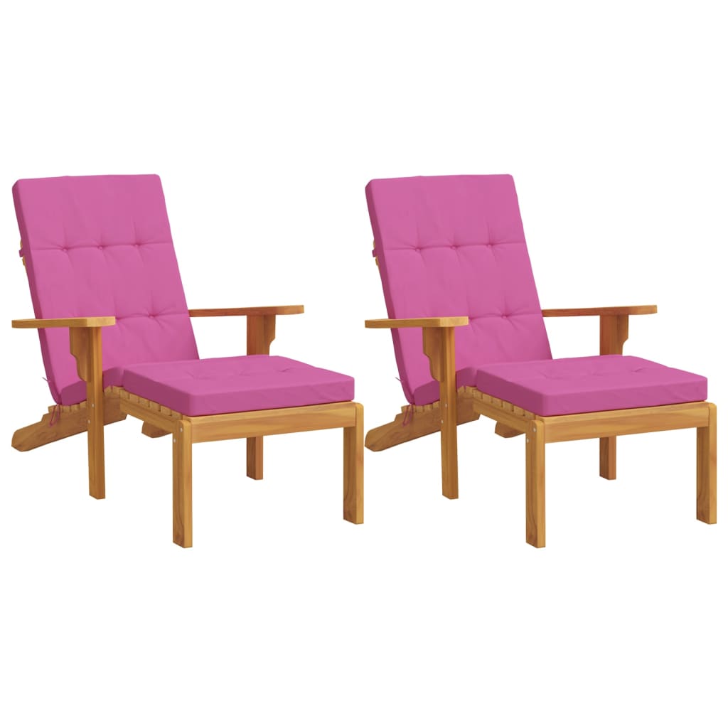 Vidaxx coussins de chaise de patio 2 pcs tissu oxford rose