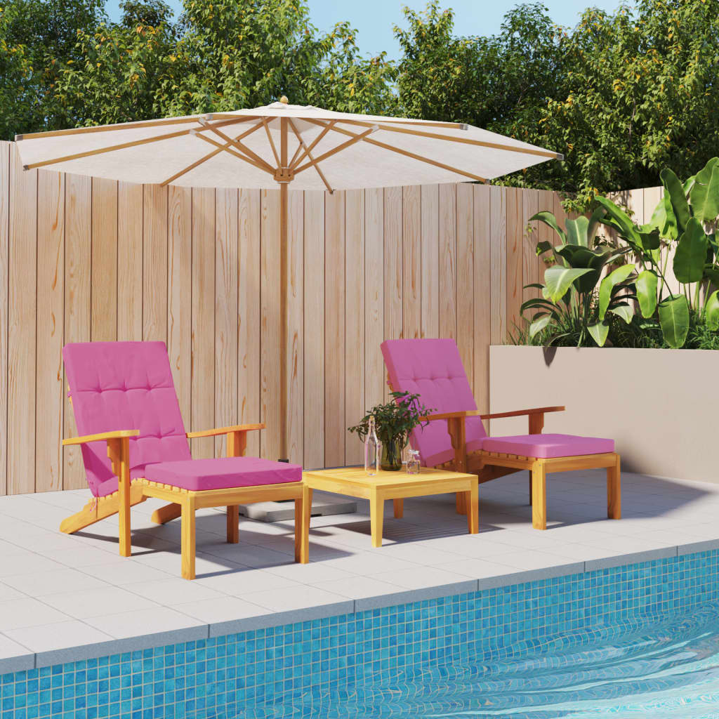 Vidaxx coussins de chaise de patio 2 pcs tissu oxford rose