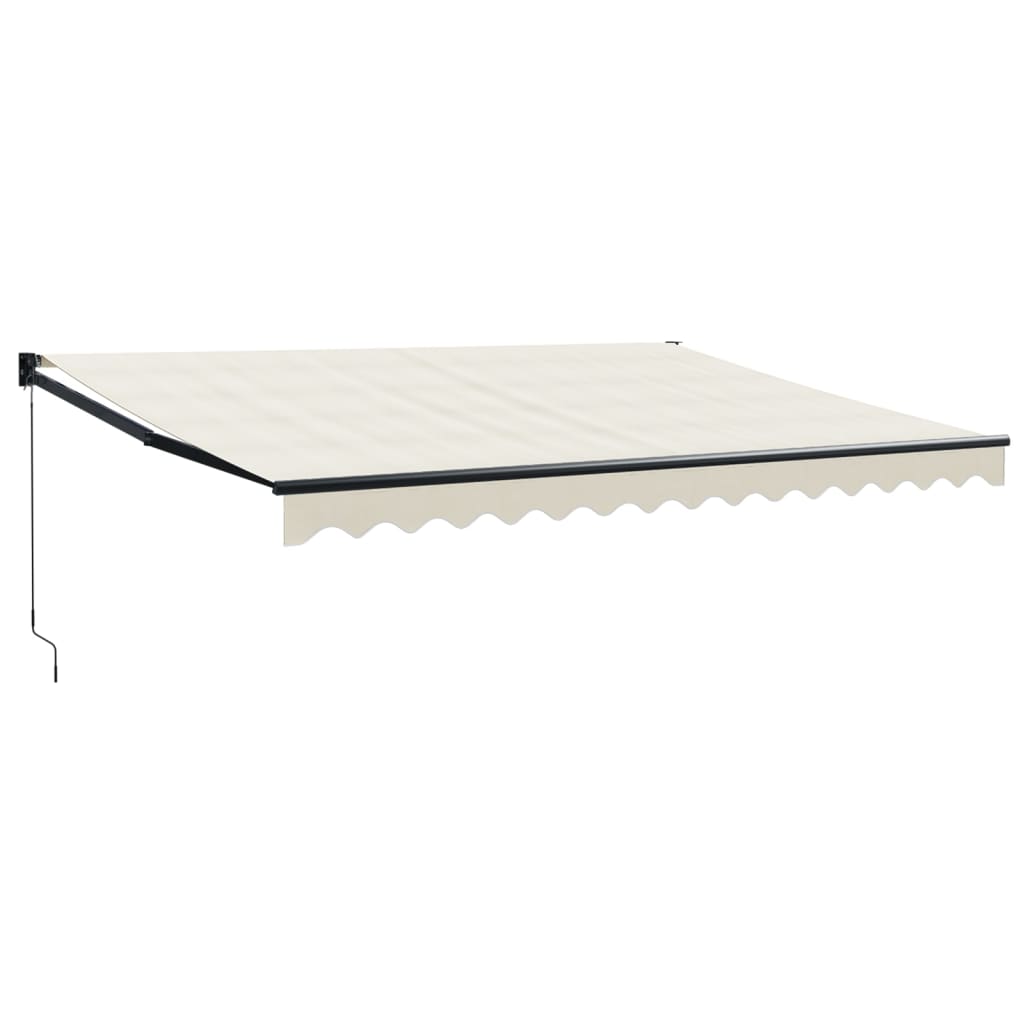 VidaXL Auvent extensible 4x3 m en tissu et aluminium couleur crème