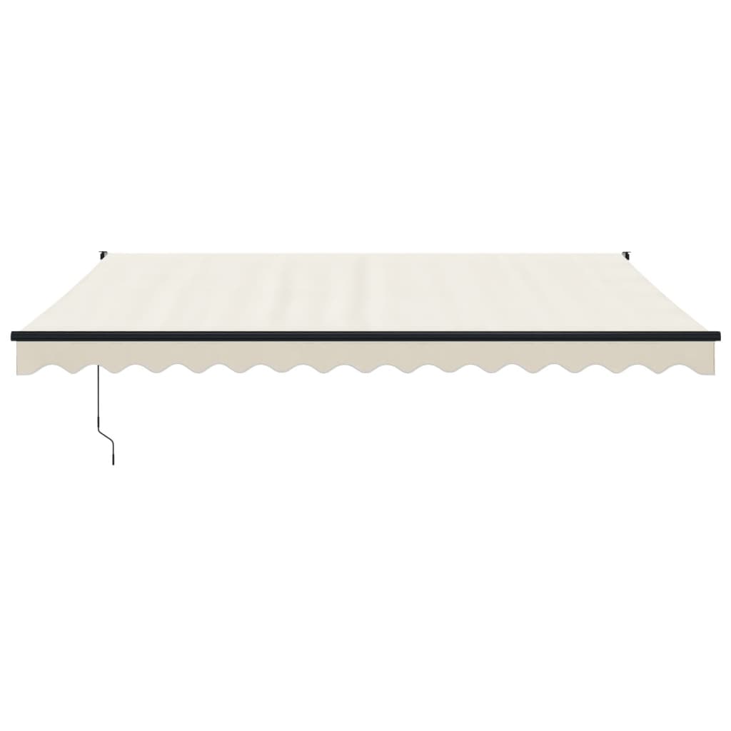 VidaXL Auvent extensible 4x3 m en tissu et aluminium couleur crème