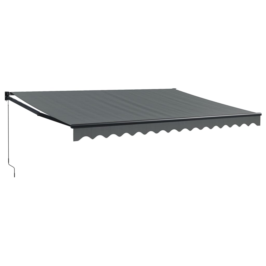 VidaXL Auvent extensible 4x3 m tissu et aluminium anthracite