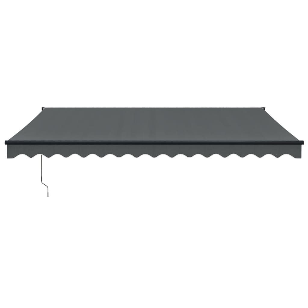 VidaXL Auvent extensible 4x3 m tissu et aluminium anthracite
