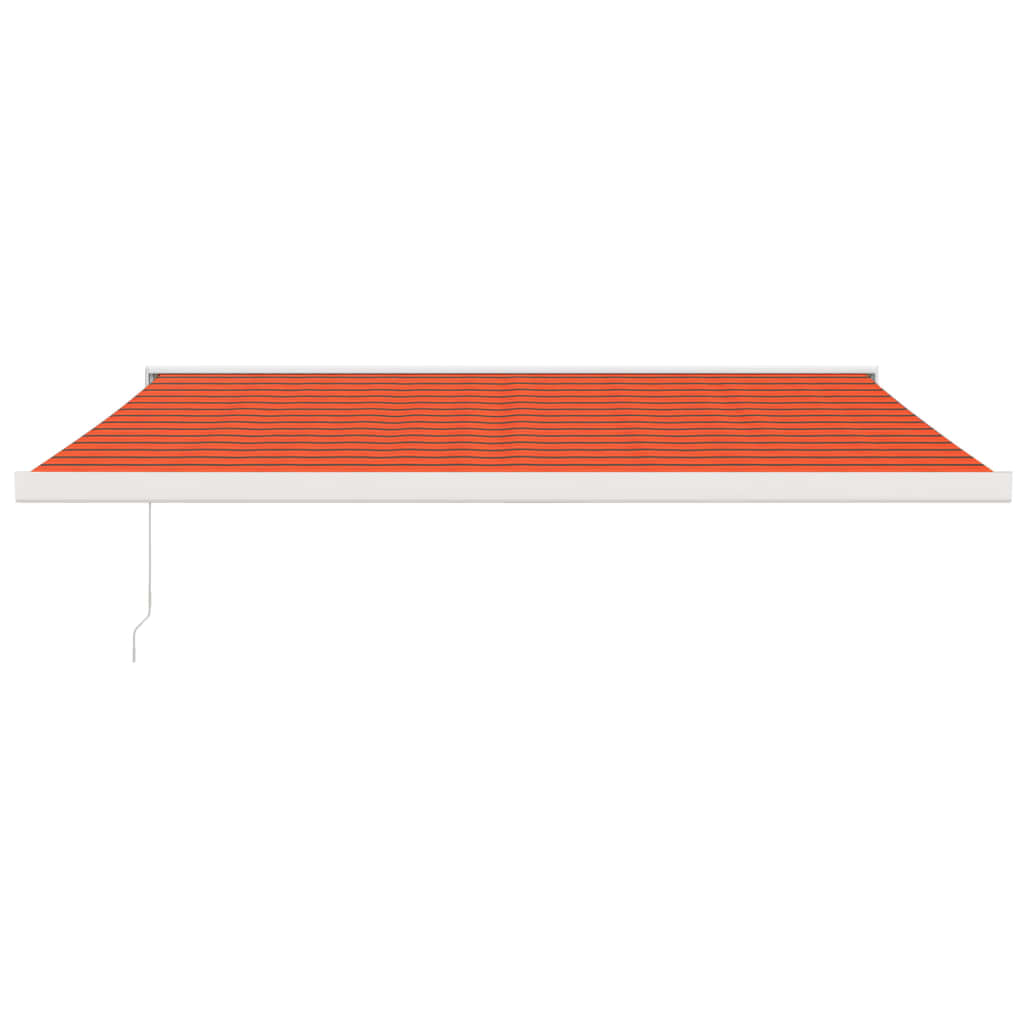 VidaXL Auvent extensible 4x3 m tissu et aluminium orange et marron