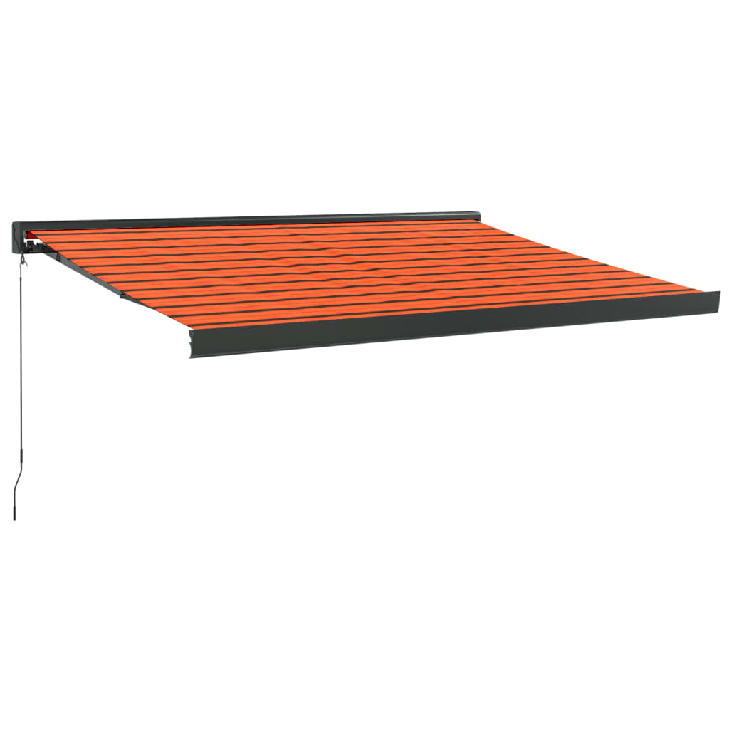 VidaXL Auvent extensible 3x2,5 m tissu et aluminium orange et marron