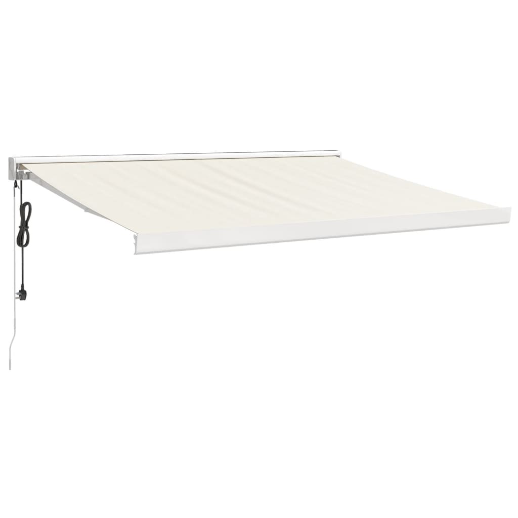 VidaXL Auvent extensible 3x2,5 m tissu et aluminium couleur crème