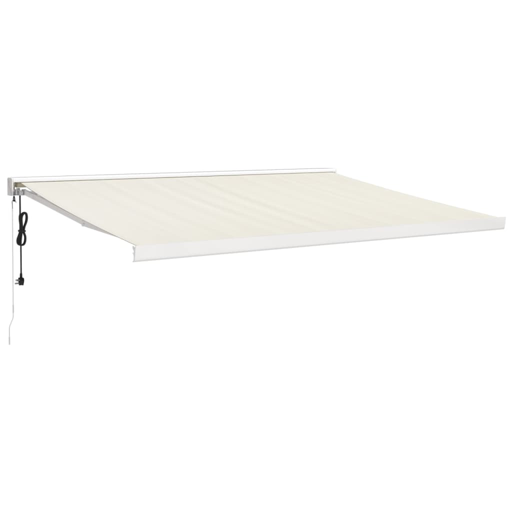 VidaXL Auvent extensible 4,5x3 m tissu et aluminium couleur crème