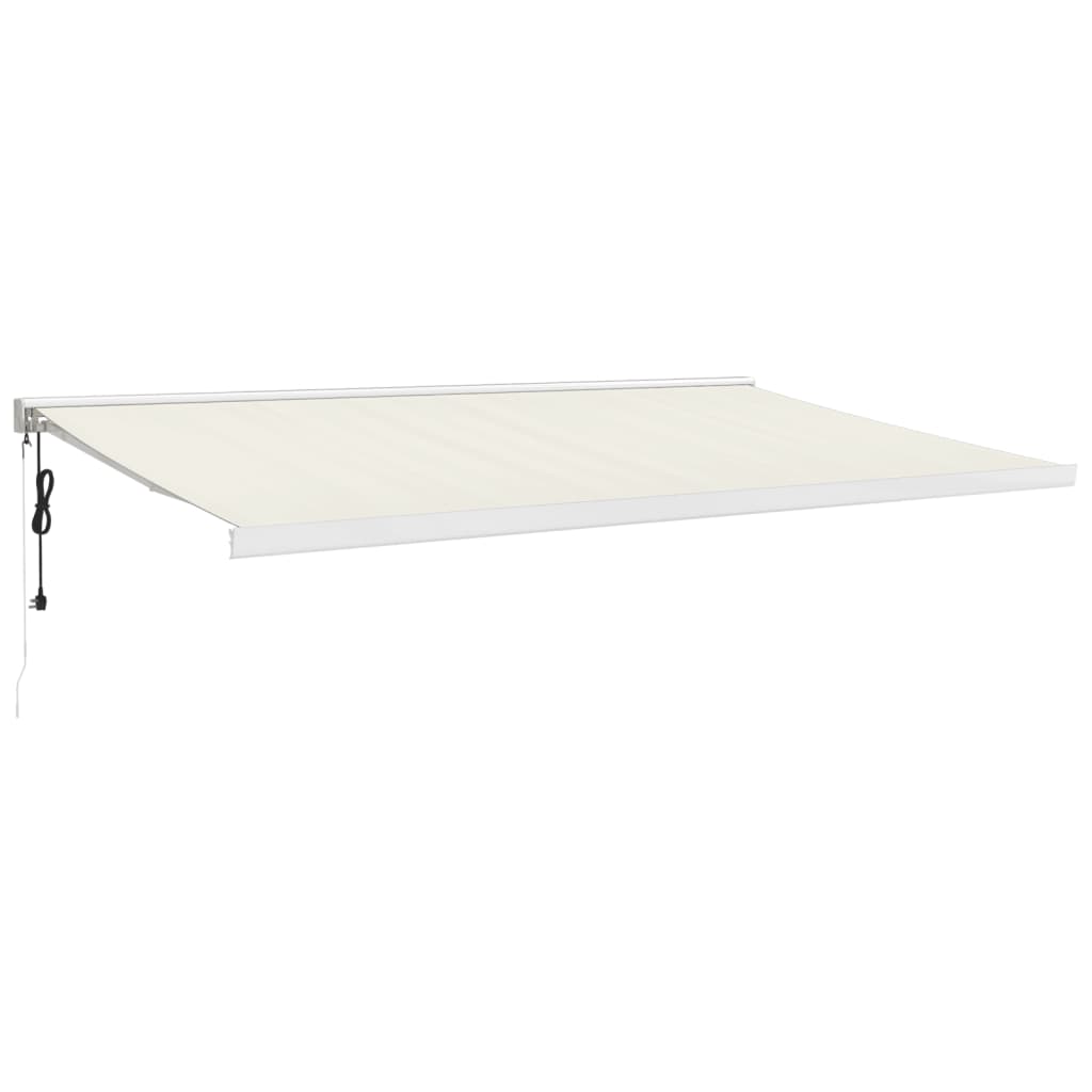 VidaXL Auvent extensible 5x3 m tissu et aluminium crème
