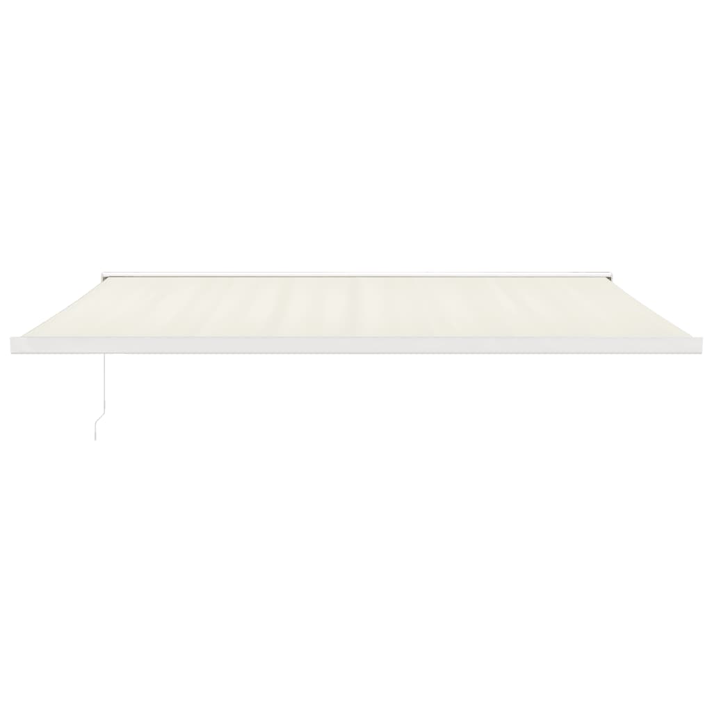 VidaXL Auvent extensible 5x3 m tissu et aluminium crème