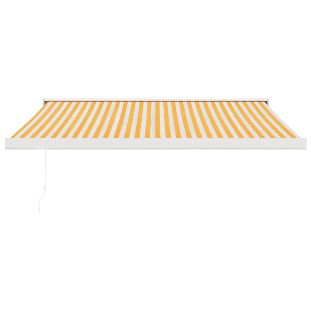 VidaXL Auvent extensible 3x2,5 m tissu et aluminium jaune et blanc