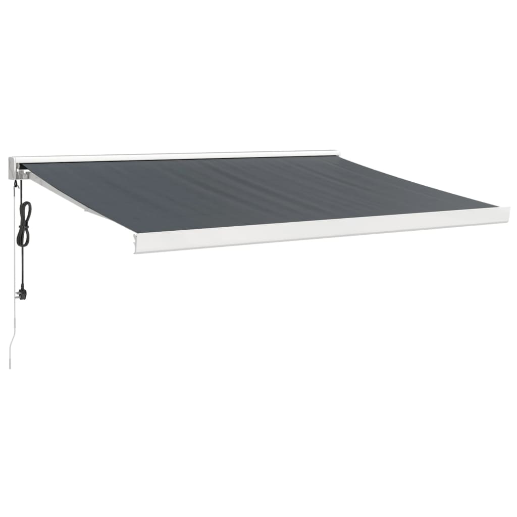 VidaXL Auvent extensible 3x2,5 m tissu et aluminium anthracite