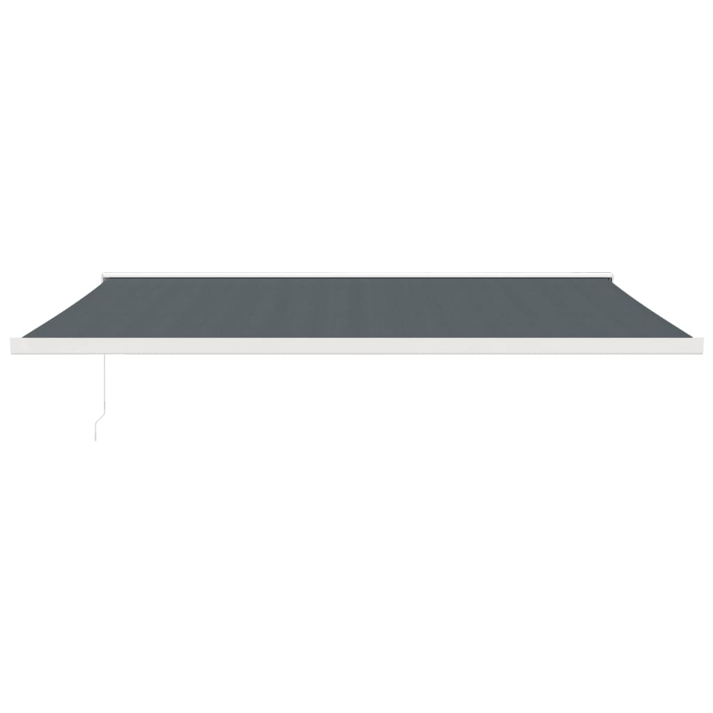VidaXL Auvent extensible 5x3 m tissu et aluminium anthracite