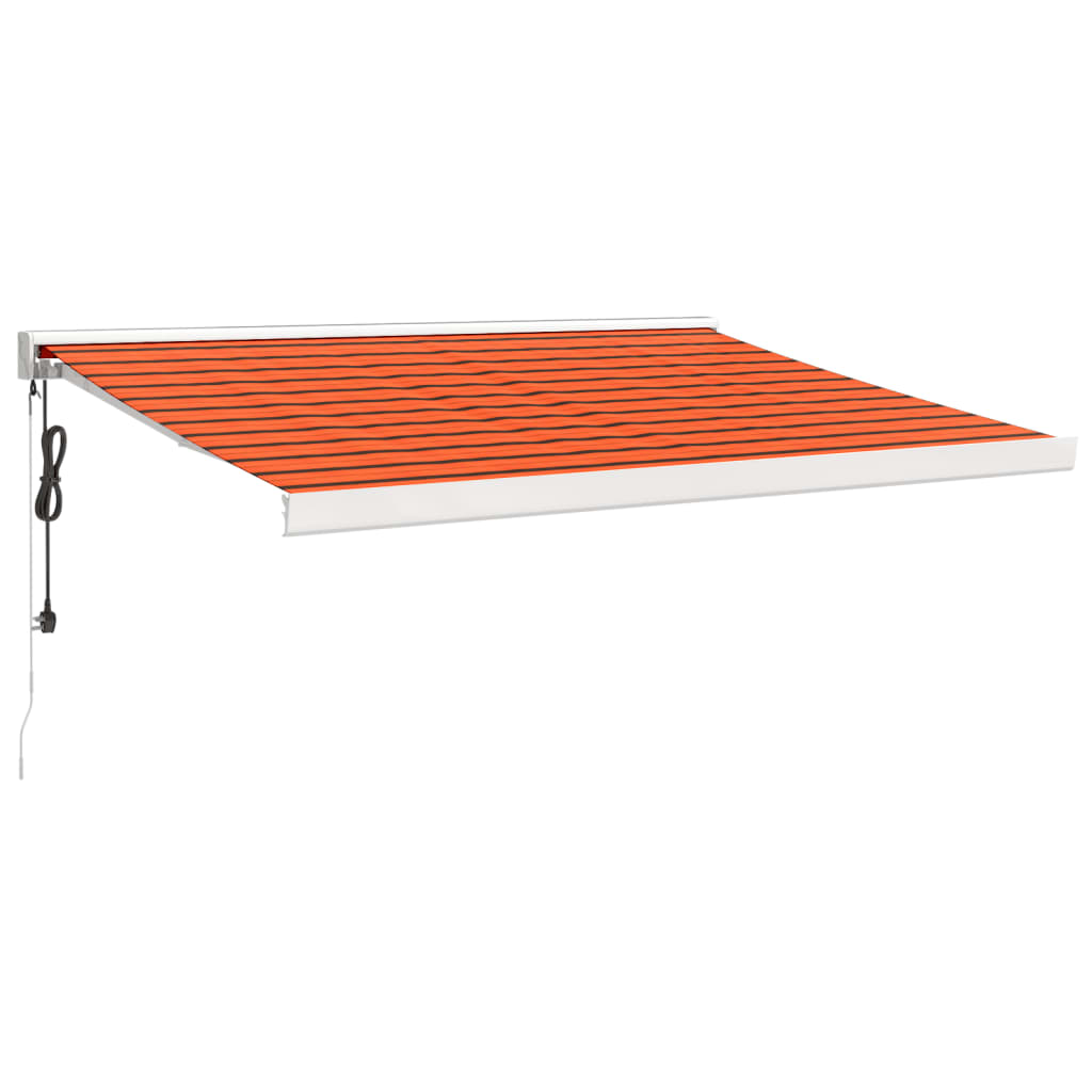 VidaXL Auvent extensible 3x2,5 m tissu et aluminium orange et marron