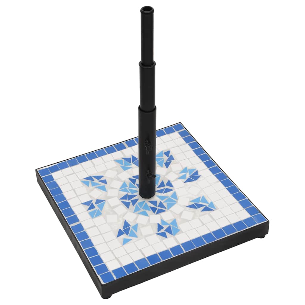 Vidaxx pied de parasol carré 12 kg bleu et blanc