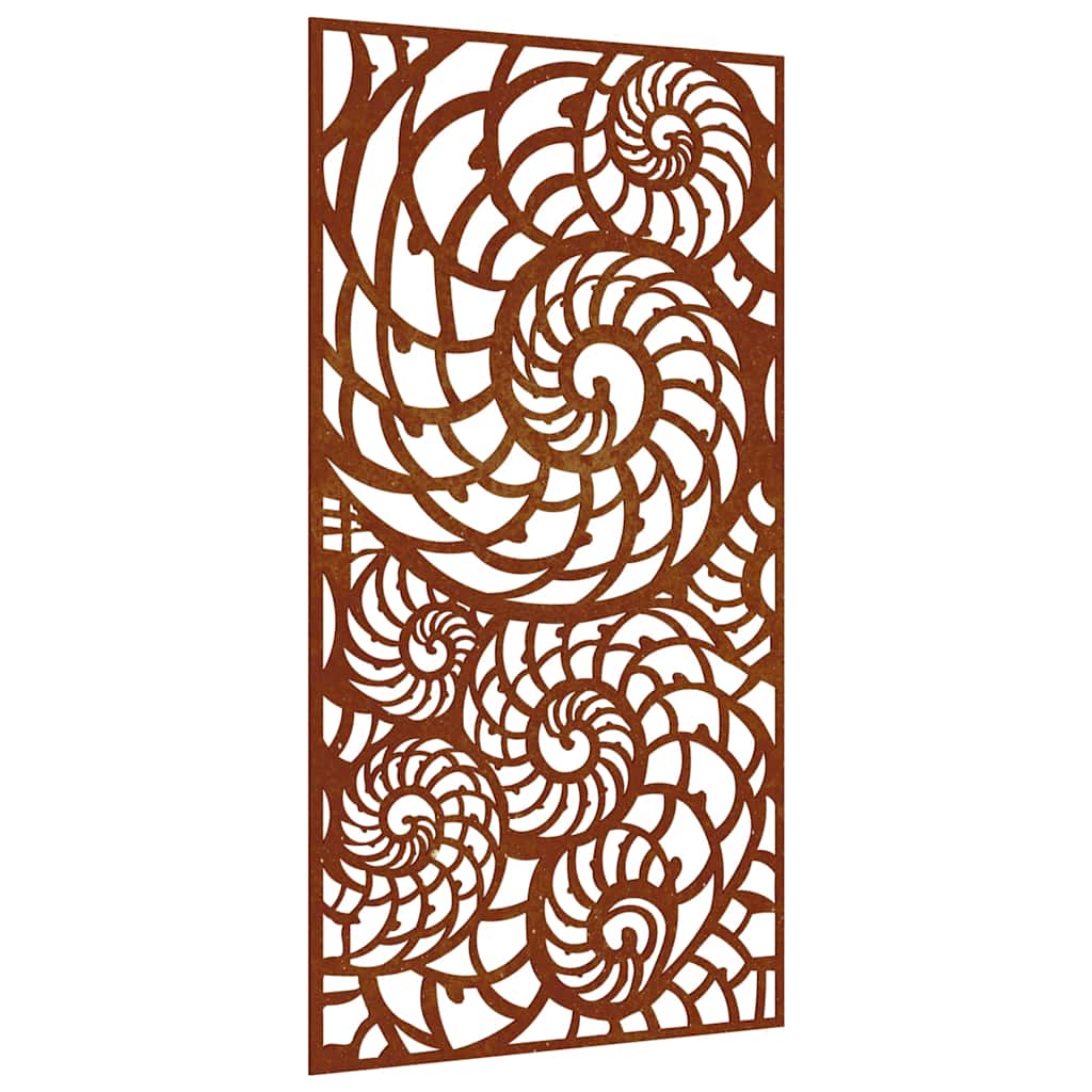 Vidaxxl décoration murale jardin coque design 105x55 cm acier corten