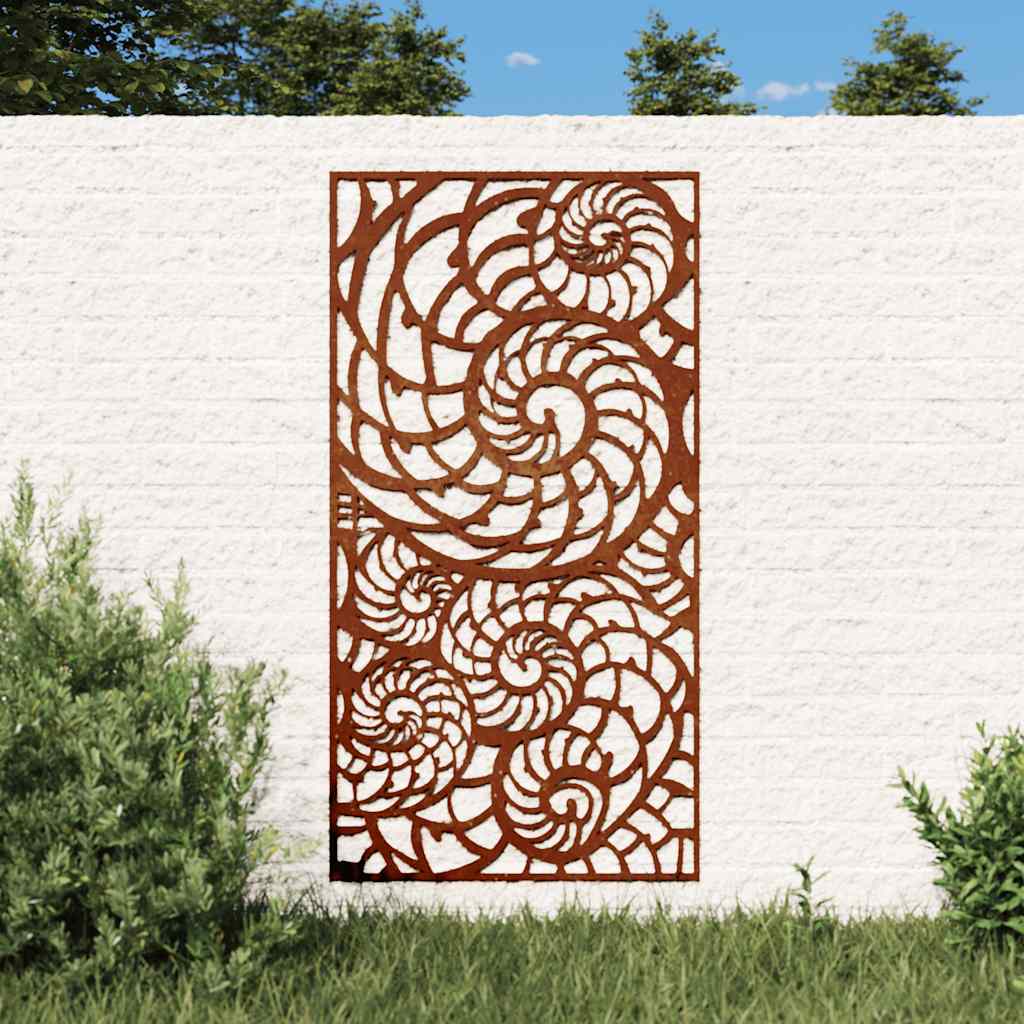 Vidaxxl décoration murale jardin coque design 105x55 cm acier corten