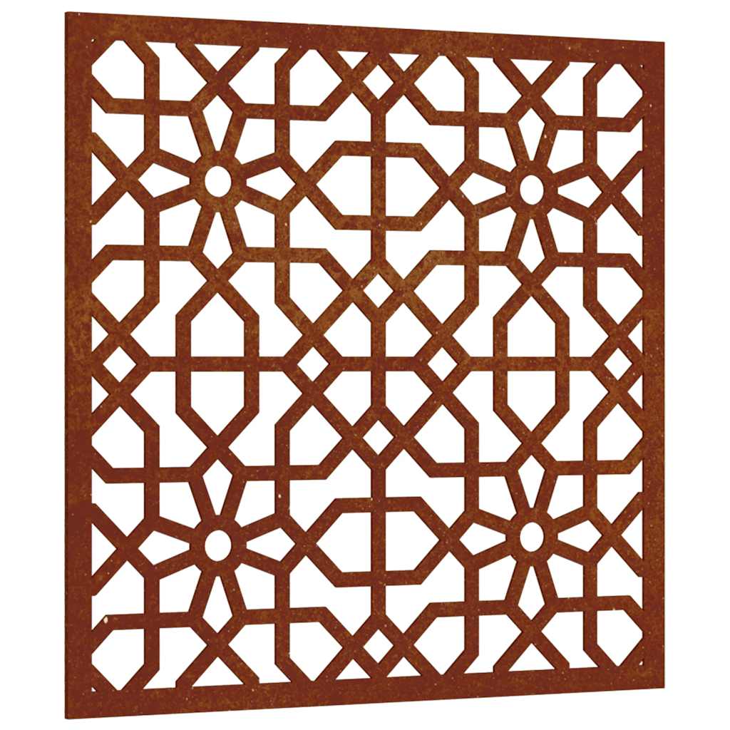 VidaXL décoration murale jardin design mauresque 55x55 cm acier corten