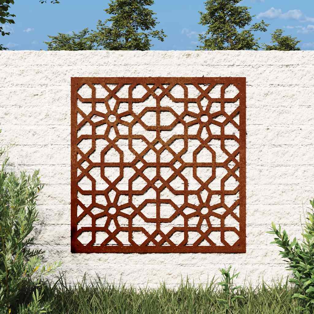 VidaXL décoration murale jardin design mauresque 55x55 cm acier corten