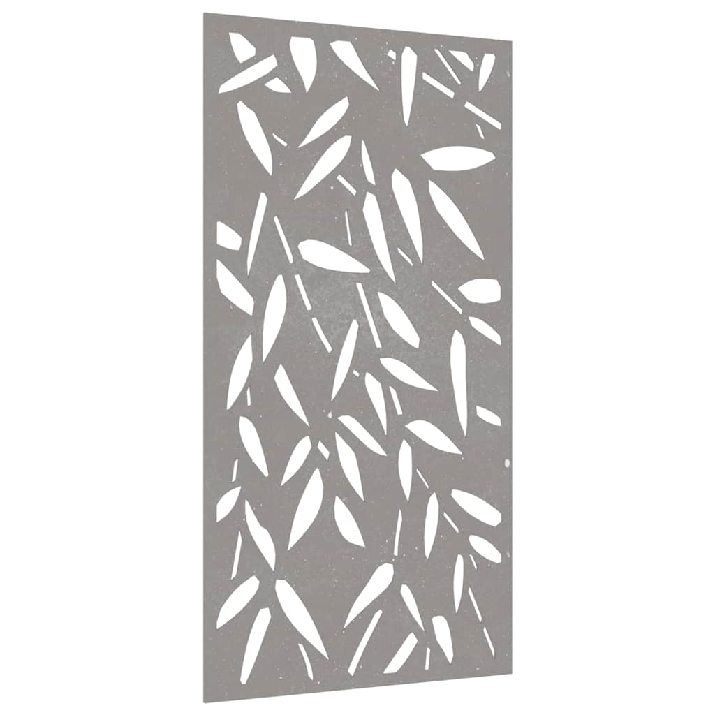 VidaXL Décoration murale jardin feuille de bambou design 105x55 cm acier corten