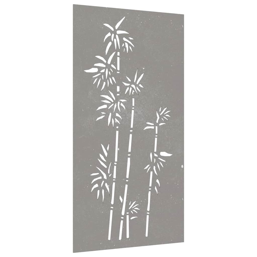 Vidaxxl décoration murale jardin bambou design 105x55 cm acier corten
