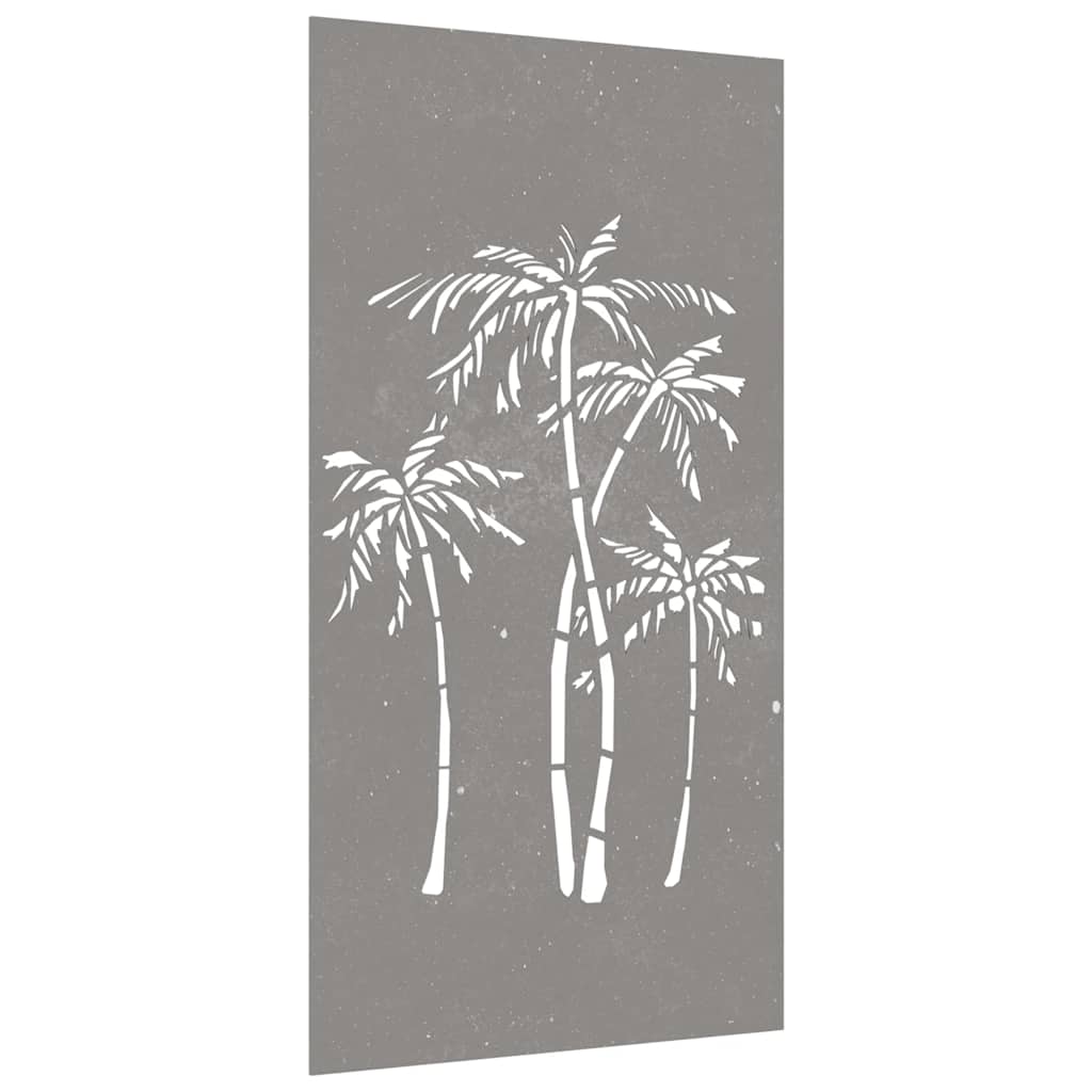 VidaXL Décoration murale jardin palmier design 105x55 cm acier corten