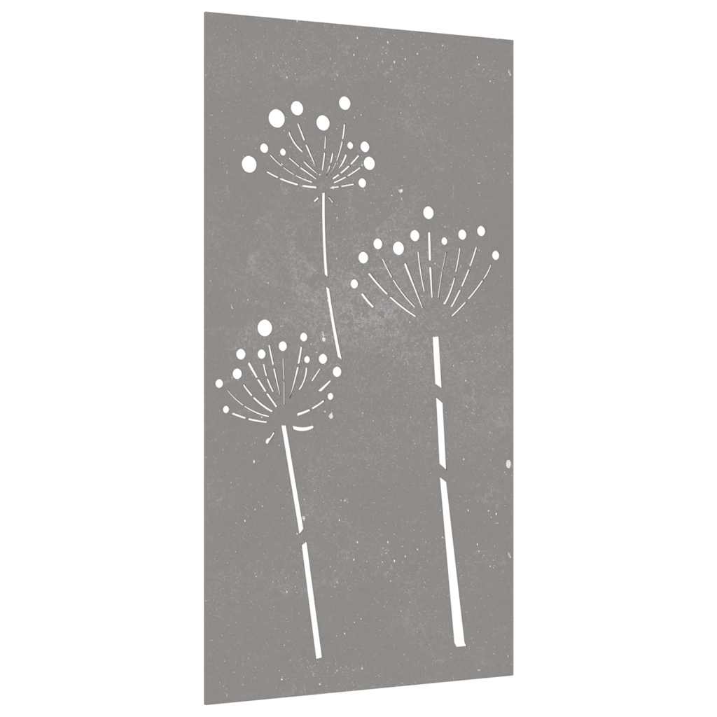 VidaXL Décoration murale jardin fleur design 105x55 cm acier corten