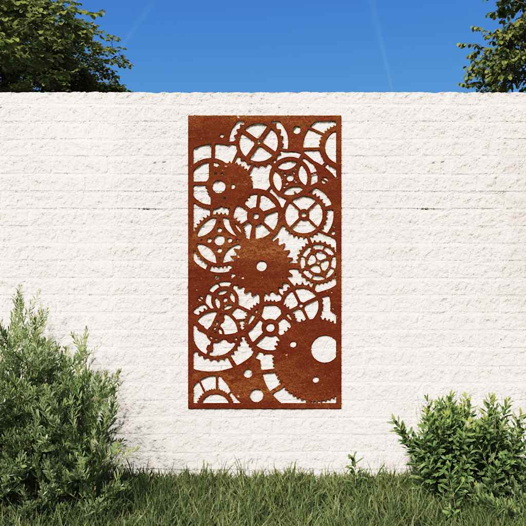 Vidaxxl décoration murale équipement de jardin design 105x55 cm acier corten