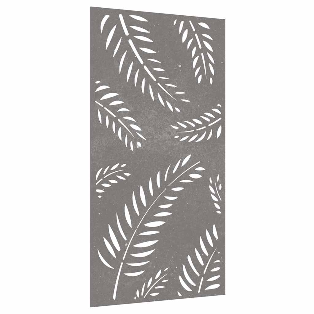 Vidaxxl décoration murale jardin feuille design 105x55 cm acier corten