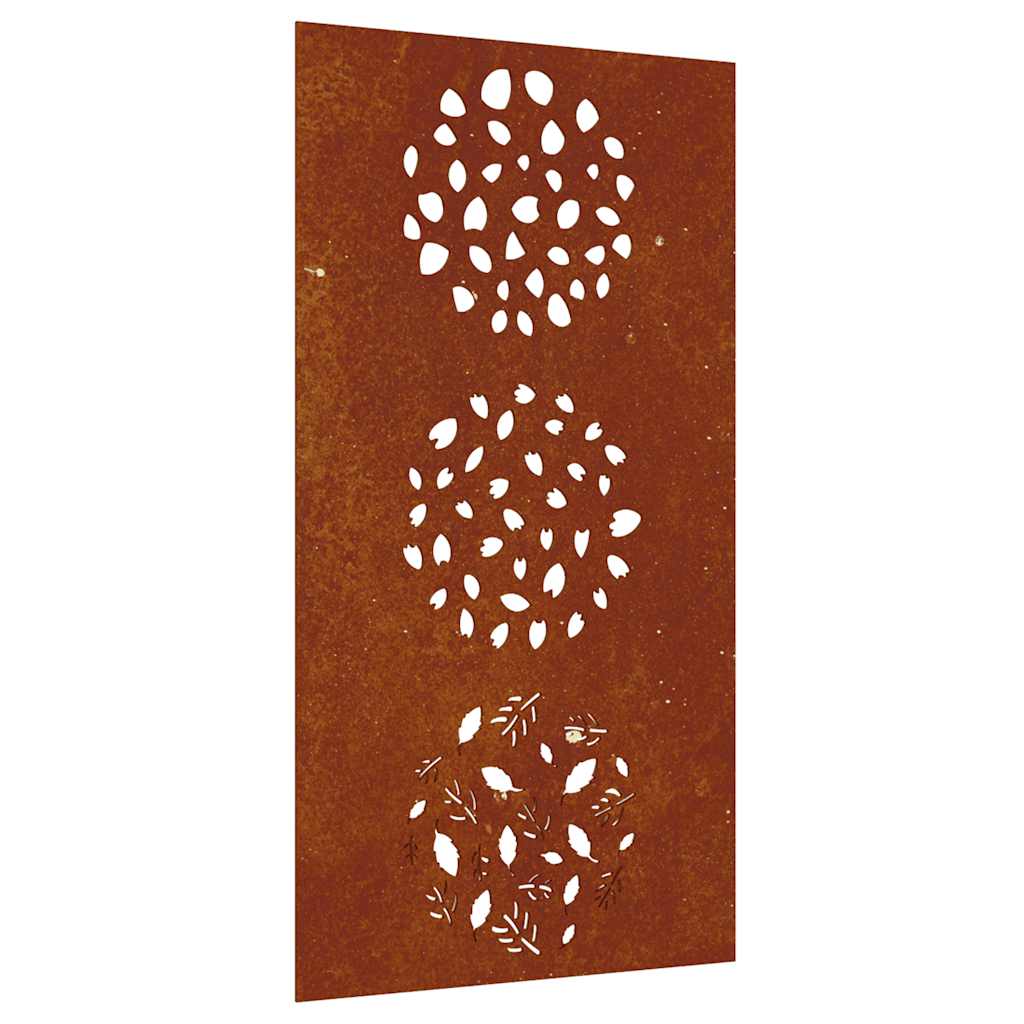 Vidaxxl décoration murale jardin feuille design 105x55 cm acier corten
