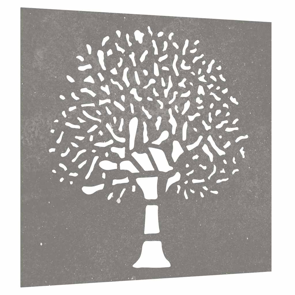 VidaXL décoration murale arbre de jardin design 55x55 cm acier corten