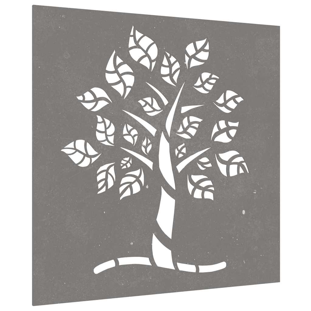 VidaXL décoration murale arbre de jardin design 55x55 cm acier corten