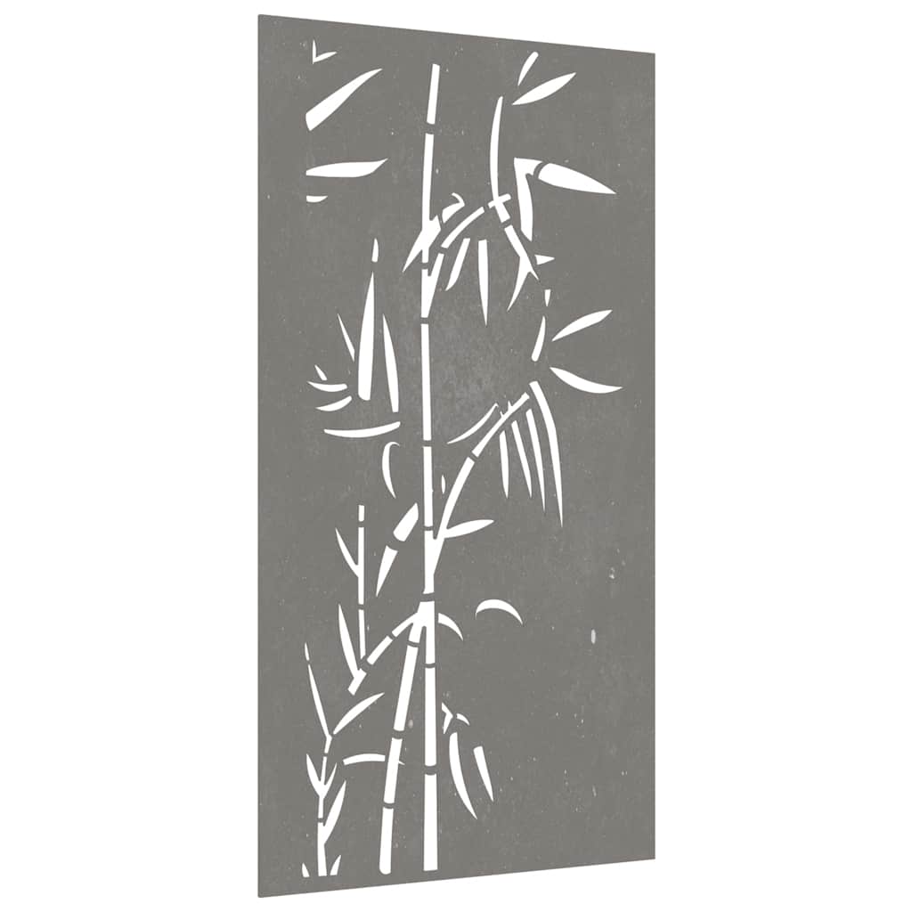 VidaXL Décoration murale jardin bambou design 105x55 cm acier corten