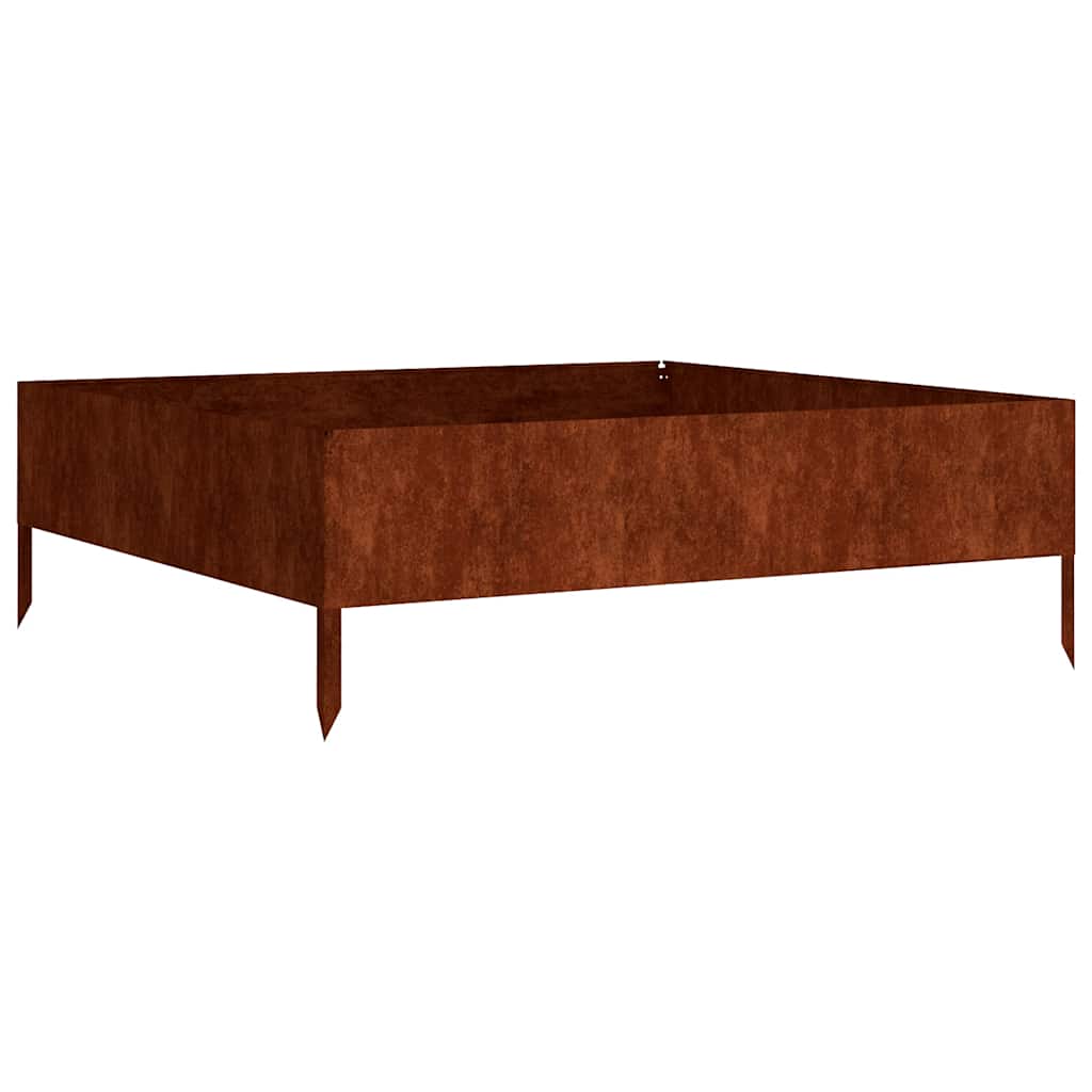 Vidaxx jardinière surélevée 100x100x33,5 cm acier corten